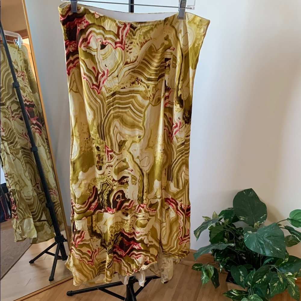 Abstract Patterned Maxi Skirt